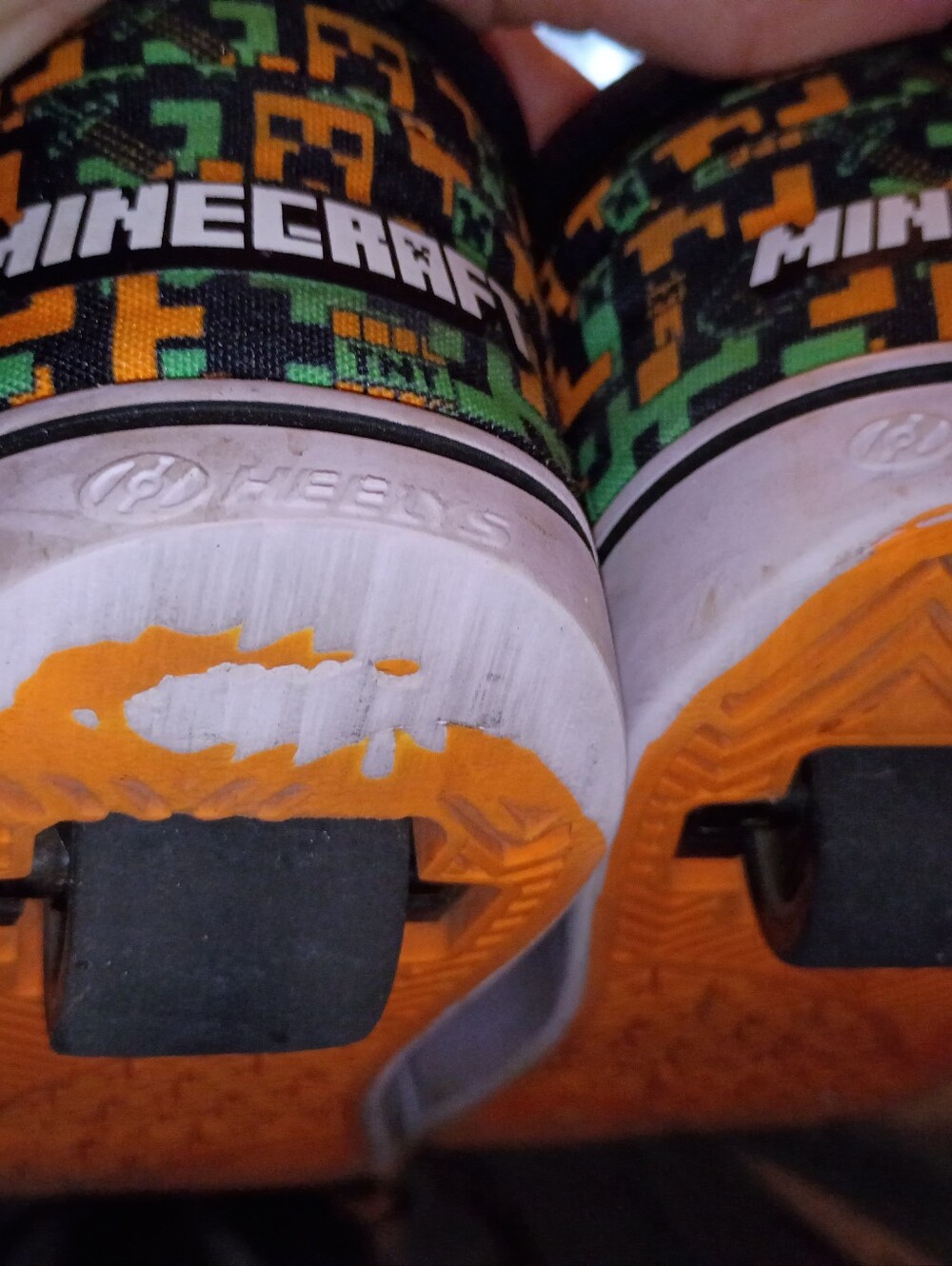 Minecraft Heelys Roller Shoes - Green & Orange